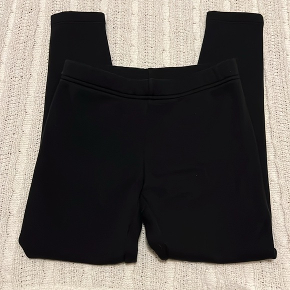 Lands’ End Girls’ Small (7/8) Black Fleece Lined Leggings - Picture 2 of 5
